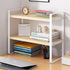 Desktop Organizer Shelf, 2-Tier Wood Office Storage Rack, Small Computer Desk Bookshelf for Home Office