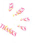 RXBC2011 Pack 100 Elegant pink Thank You Cards with Gold Accent of Hotpink