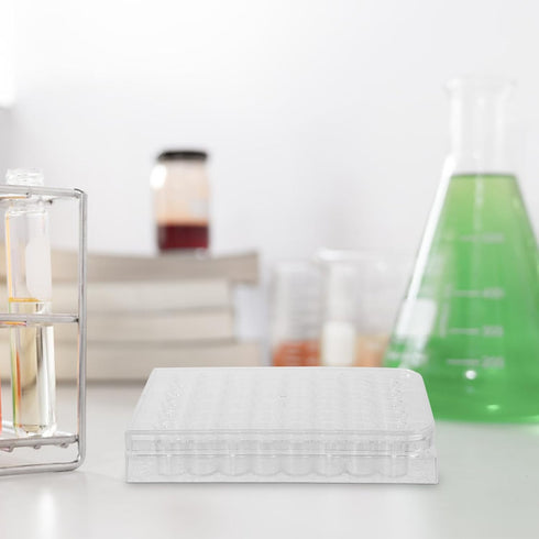 TEHAUX 48 Well Disposable Serving Tray - Pill Filler Tray for Capsules, Lab Equipment Well Cap Tray, Tissue Culture Kit