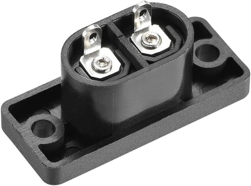 uxcell C8 Panel Mount Plug Adapter, AC 250V 2.5A 2 Pins IEC Inlet Module Power Connector Socket