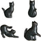 Zeizafa 4Pcs Drawer Pulls Cats Shape Dressers Knob Cupboard Handle Unique Furniture Handle