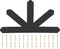 VEVOR Gable Plate, Black Powder-Coated Truss Connector Plates, 12:12 Pitch Gable Bracket for Wooden Beam Use