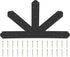 VEVOR Gable Plate, Black Powder-Coated Truss Connector Plates, 12:12 Pitch Gable Bracket for Wooden Beam Use