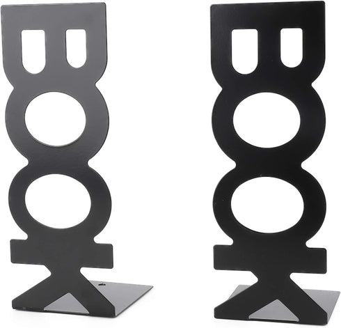 MUNEFE 1Pair Decor(208mm) Bookend, Book Characters Shape Book Stand, Metal Bookend Oranizers for Home Table Maazines