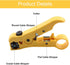 Universal Cable Stripper Cutter for Flat or Round UTP Cat5 Cat6 Wire Coaxial Stripping Tool
