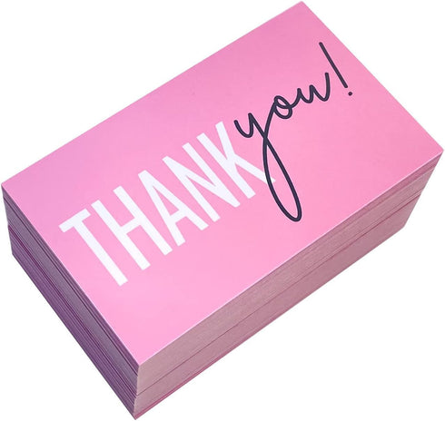 RXBC2011 2x3.5 Inch Pack 450 Thank You for your support Cards Handwritten Lettering Design Thank you small business