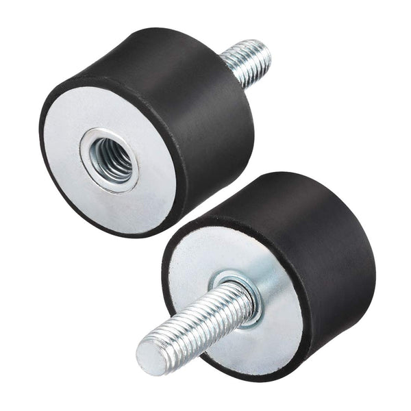 uxcell M8 Thread Male Female Rubber Mounts, Vibration Isolators, Shock Absorber 30mm x 20mm Black