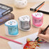 Electric Pencil Sharpener BE-TOOL, 2 Holes Automatic Desk Cutter, Battery Operated, Pink for Kids School