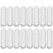 Weewooday 16 Pieces PTFE Magnetic Mixer Stirrer Bar, White Color Stainless Steel Laboratory Mixing Plate Magnet Stick