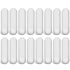 Weewooday 16 Pieces PTFE Magnetic Mixer Stirrer Bar, White Color Stainless Steel Laboratory Mixing Plate Magnet Stick