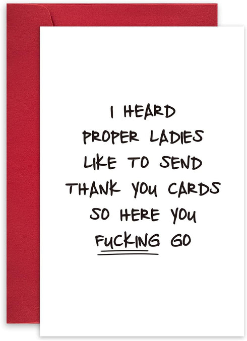 Leinessy Funny Thank You Card for Men Women, Hilarious Thanks Card from Bestie,