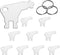 10Pcs Paper Towel Dispenser Key - Universal Paper Towel Dispenser Replacement Key