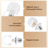 JIOODICH. 2 Pack Bulbs Dimmable Bulb 3 Settings, 15 Bulb Rechargeable LED Light with Remote, Wireless Battery Operated