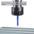 EANOSIC 1/4" Shank,1-1/4" 3 Inch, Compression Spiral Router Bits Cutting Length, Extra Long Carbide UP Down Cut CNC