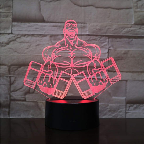 3D 7 Illusion LED Night Light,WONFAST Colors Gradual Changing Optical Illusion Acrylic Lamp USB Touch Bedside Table