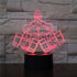 3D 7 Illusion LED Night Light,WONFAST Colors Gradual Changing Optical Illusion Acrylic Lamp USB Touch Bedside Table