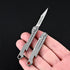 Titanium Alloy Keychain Utility Knife, Small Folding Pocket Knife with Extra 10PCS #11 Blades