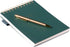 Eccolo Lined Top Spiral Notebook, Flexi-Cover Steno Pad with Pen Included (240 Perforated Pages), "Notes" A5 Notepad Ideal for Note Taking in School, College or Work (Green, 6x8.5 Inches) by WORLD TRAVELER