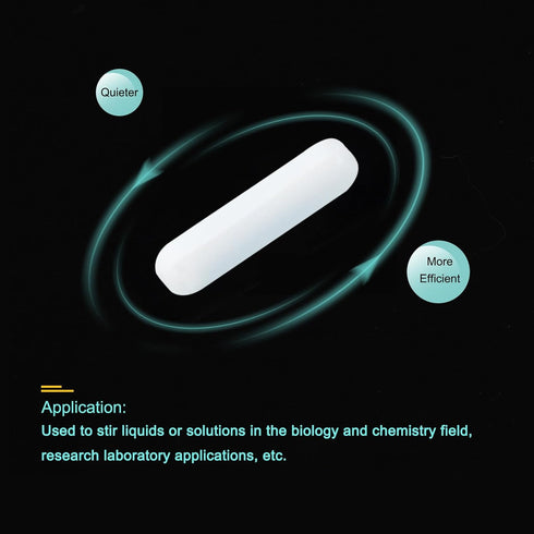MECCANIXITY Magnetic Stirrer Mixer Stir Bar Rod, 25mm PTFE Coating Magnet for Laboratory, 16 Pcs