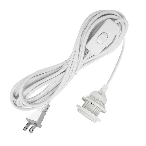 20Ft Pendant Light Cord, Plug in Light Socket E26 E27 Hanging lamp