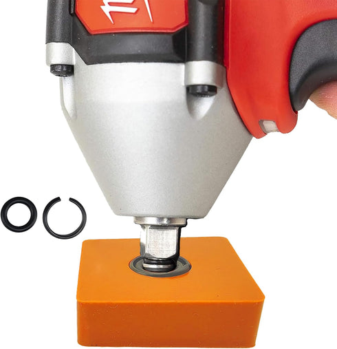 (10 Sets) 1/2" Impact Wrench Retaining Rings Clip with O-Ring, Red, Compatible with Milwaukee