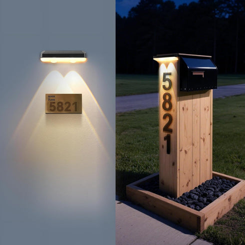 3000/4000/6000K 3 Mailbox, Sign(2 Pack) Solar Lights Outdoor Waterproof Modes Solar Powered Dusk to Dawn Lighting