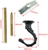 Eilumduo 65mm Ceiling Hooks, Heavy Duty Swag Hook with Steel Screws for Hanging Plants, Black (2 Sets)