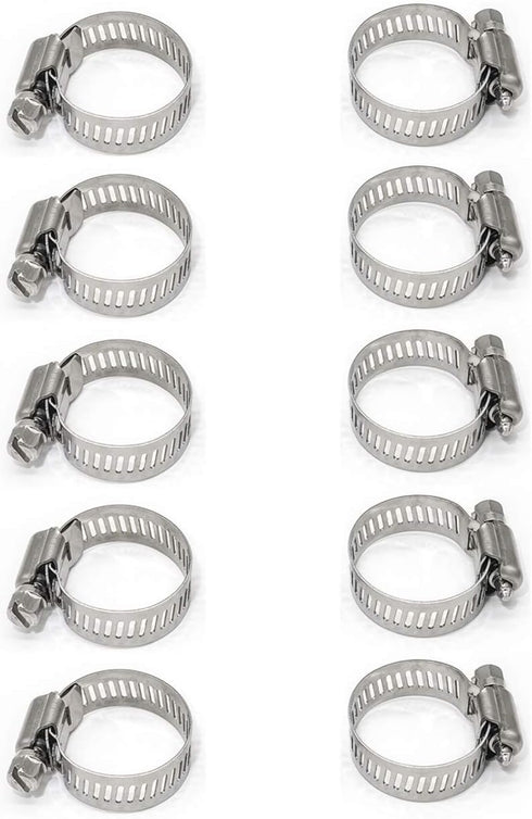 Adjustable Stainless Steel Worm Gear Hose Clamps (18-32mm)