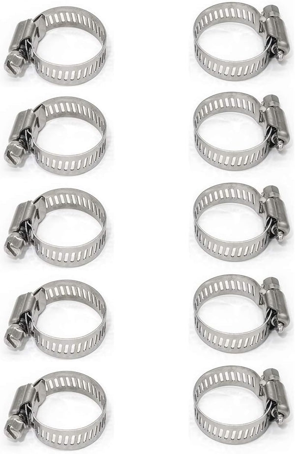 Adjustable Stainless Steel Worm Gear Hose Clamps (18-32mm)