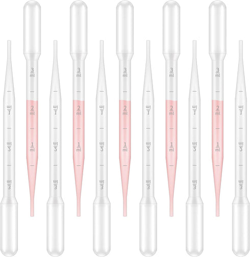KINGLAKE 3ML Plastic Transfer Pipettes, Graduated, Pack of 100, Essential Oils Makeup Tool