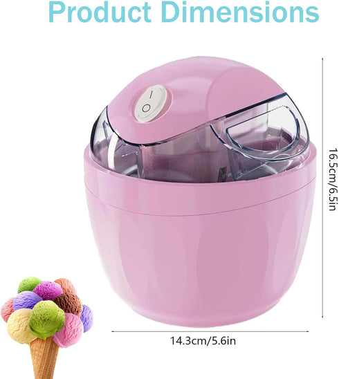 Frozen Small Home Mini Ice Cream Maker, Personal Ice Cream Maker, Single Serve Ice Cream Machine for Kids, One-Touch
