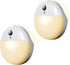 YUNLEX 2 Pack 2.6" Dimming, 3 Amber Night Light, Battery Operated Night Light, Small Sticky Lights, Light Modes, Motion