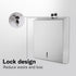 MSHHDK Commercial Paper Towel Dispenser Wall Mount Stainless Steel Paper Towel Holder with Lock Toilet Paper Napkin
