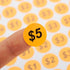 ONUPGO Garage Sale Stickers, 3/4" Round Label Yard Sale Price Stickers, Bright Neon Colors with Blank Label (2240 Pcs)