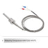MECCANIXITY K Type Thermocouple Temperature Sensor Probe, 1/2" NPT Thread 8x50mm 6.6ft Wire 0 to 800°C