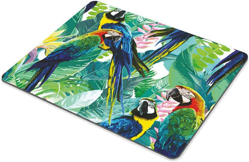 Smooffly Custom Colorful Parrots and Exotic Flowers Gaming Mouse Pad - Rectangle Non-Slip Rubber Mousepad