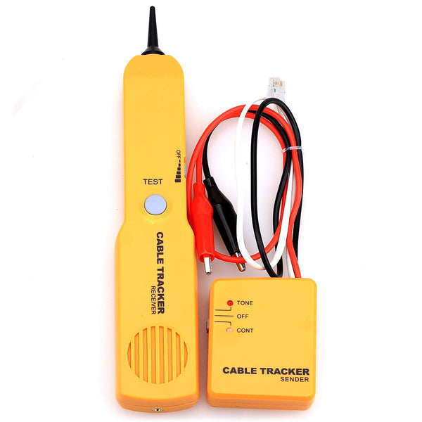 Cable Finder Tone Generator Probe Tracer - Wire Tracker Circuit Tester with Alligator Clips and RJ11 Plug Tool