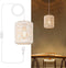 Plug in Pendant Light, Rattan Hanging Lights with Plug in Cord 15ft