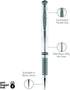 uniball Impact Gel Pen, Medium 1 Mm, Silver Metallic Ink, Silver Barrel