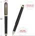 Gel Ink Rollerball Stylus Pen - 18 Pack, 0.38mm Extra Fine Point, 2 in 1 Capacitive Stylus Pen, Black Ink