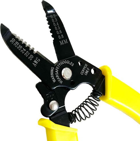 Professional Wire Stripper Wire Cutter Precision Multi-Function Hand Tool for 20-30 AWG Solid Wire & Stranded Wire, 6.5 Inch Wire Stripping Tool, 2 Pack