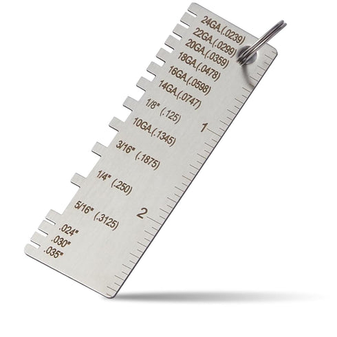 ZeeDix Portable Metal Sheet Thickness Gauge, Stainless Steel Plated Inspection Tool for Metal Sheets