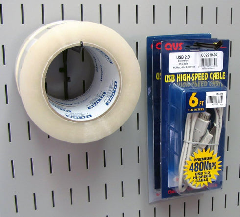 Wall Control Slotted Metal Pegboard Hooks Pair - 6in Reach Extended Hook - Black for Pegboard and Tool Board