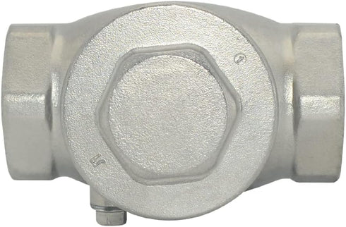VARMHUS SS316 Stainless Steel Swing Check Valve, NPT Female x Female Thread, WOG 200 PSI PN16 CF8M (1-1/4")