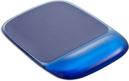 Staples Gel Mouse Pad/Wrist Rest Combo, Blue Crystal (18259)