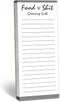 Hebayy 100 Pages Food&Shit Magnetic Back Funny Grocery List Planner Note Pad for Fridge Locker (3" x 8")