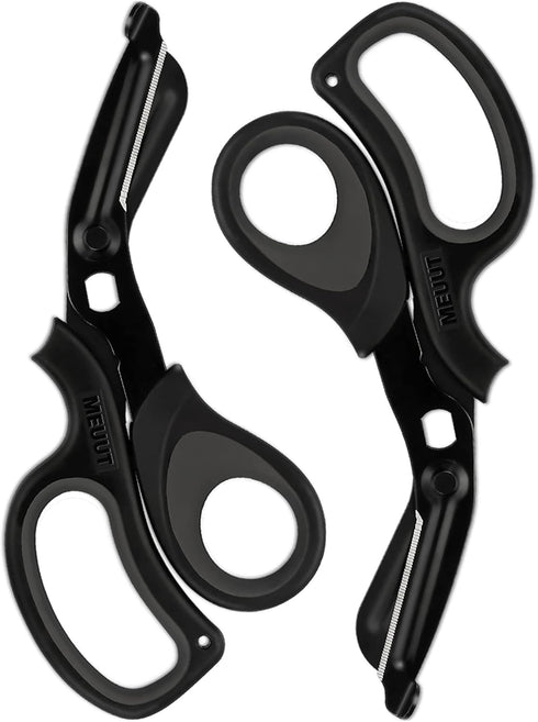MEUUT 2 Pack Medical Scissors, Trauma Shears for Nurses, Non-Stick Blades, Surgical Grade EMT Scissors