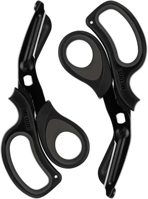 MEUUT 2 Pack Medical Scissors, Trauma Shears for Nurses, Non-Stick Blades, Surgical Grade EMT Scissors