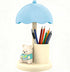 2-in-1 500 Cute Bear Desk Lamp with Pen Holder, Kids Table Lamp Organizer, LED Bedside Lamp with USB Charging Port