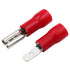 Baomain 0.11" Female & Male Spade Connectors - 22-16 AWG Insulated Crimp Terminals Quick Disconnect Electrical Wire